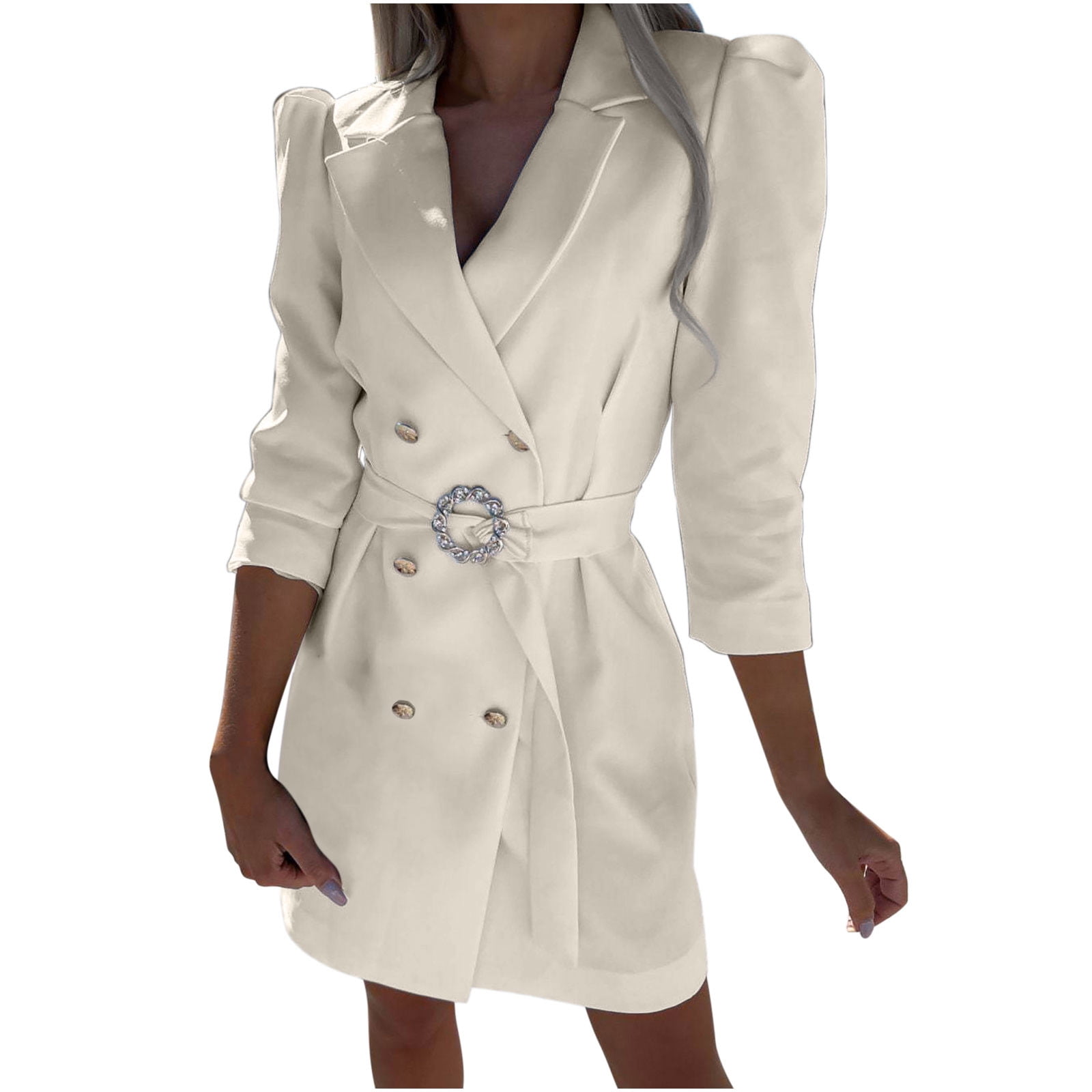 Fanxing Women's Casual Long Sleeve Lapel V Neck Blazer Fanxing Women's Casual Long Sleeve Lapel V Neck Blazer