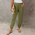 thumbnail image 2 of Birdeem Fashion Women Plus Size Drawstring Casual Solid Elastic Waist Pocket Loose Pants, 2 of 6