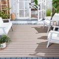 thumbnail image 4 of SAFAVIEH Hampton Duana Striped Indoor/Outdoor Area Rug, Pink Ivory/Multi, 6'5" x 6'5" Round, 4 of 5