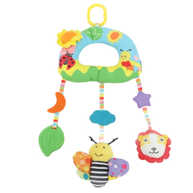Juguete para asiento de coche, peluche para bebé recién nacido, con clip para cochecito infantil, gel de dentición, regalo triangular.