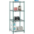 thumbnail image 2 of Nexel 5 Tier Wire Shelving Starter Unit, 30"W x 21"D x 74"H, Green Epoxy Finish, 2 of 5