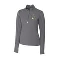 thumbnail image 2 of Women's Cutter & Buck  Gray Columbus Crew Traverse Stretch Eco Quarter-Zip Top, 2 of 3