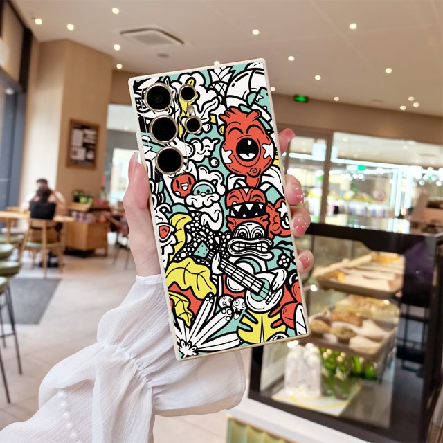 Obtenga la combinación perfecta de estilo y protección con esta funda de TPU con estampado de dibujos animados para iPhone.