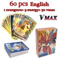 thumbnail image 1 of Inglés francés de cartas de Pokémon para niños, cartas brillantes, versión italiana, portuguesa, española, Vmax, Vstar, GX Fivean unisex, 1 of 2