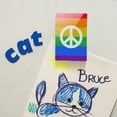 thumbnail image 2 of Peace Rainbow LGBTQ Symbol Rectangle Acrylic Fridge Refrigerator Magnet, 2 of 4
