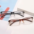 thumbnail image 1 of Gafas de lectura clásicas con montura progresiva de color y patas de resorte, lentes de resina, gafas de lectura de dos colores para personas mayores, 1 of 5