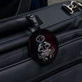 thumbnail image 5 of Cancer Crab Zodiac Sign Horoscope in Space Round Leather Luggage Card Suitcase Carry-On ID Tag, 5 of 7