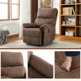thumbnail image 6 of Bonzy Home Vintage Style Electric Recliner Chair with USB Port For Living Room and Bedroom, Brown, 6 of 8