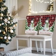 thumbnail image 3 of Christmas Snowman Chair Covers Set of 1 Winter Xmas Pine Tree Snowflakes Red Plaid Chair Back Covers Stretch Removable Washable Slipcovers Protector for Dining Room Kitchen Party Decor, 3 of 5