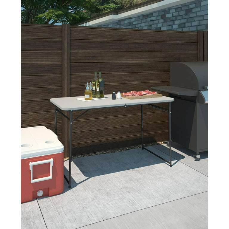 Cosco 4 ft Fold-in-Half Portable Utility Table, Indoor/Outdoor