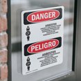 thumbnail image 4 of (2 Pack) Asbestos Cancer Lung Disease Bilingual OSHA Danger Sign, 4 of 7