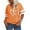 Orange, variant on Tittly T Shirts for Women Spring Tops for Women Women's Spring/Summer V Neck Loose Casual Love Printed Color Blocked Short Sleeve T Shirt Graphic Tees Tshirts Shirts Grey L