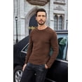 thumbnail image 6 of COOFANDY Long Sleeve Shirts for Men Thermal Underwear Slimming Crewneck Sweater Base Layers Knitted Pullover Fall Outfits, 6 of 6