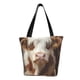 thumbnail image 1 of Fotbe Cow With Butterflies Bolsa de Playa con Estampado, Bolsa de Hombro, Bolsa de Mano Espaciosa, Bolsa de Viaje Ligera, Bolsa de Compras Versátil, 1 of 6