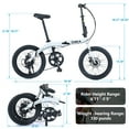 thumbnail image 5 of Zukka 20" Folding Bike Aluminum Alloy Frame 7 Speed Foldable City Bike for Adult Unisex White, 5 of 6