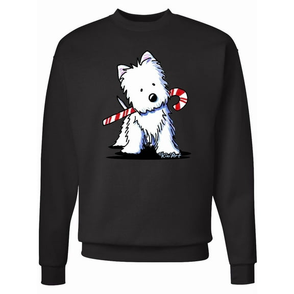 Inktastic Candycane Cutie Westie Adult Sweatshirt