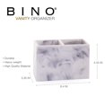 thumbnail image 2 of BINO | Organizador multiusos de 2 compartimentos – Elegante soporte para brochas de maquillaje y cepillos de dientes para baño y tocador | Accesorios elegantes de mármol para la organización, 2 of 3