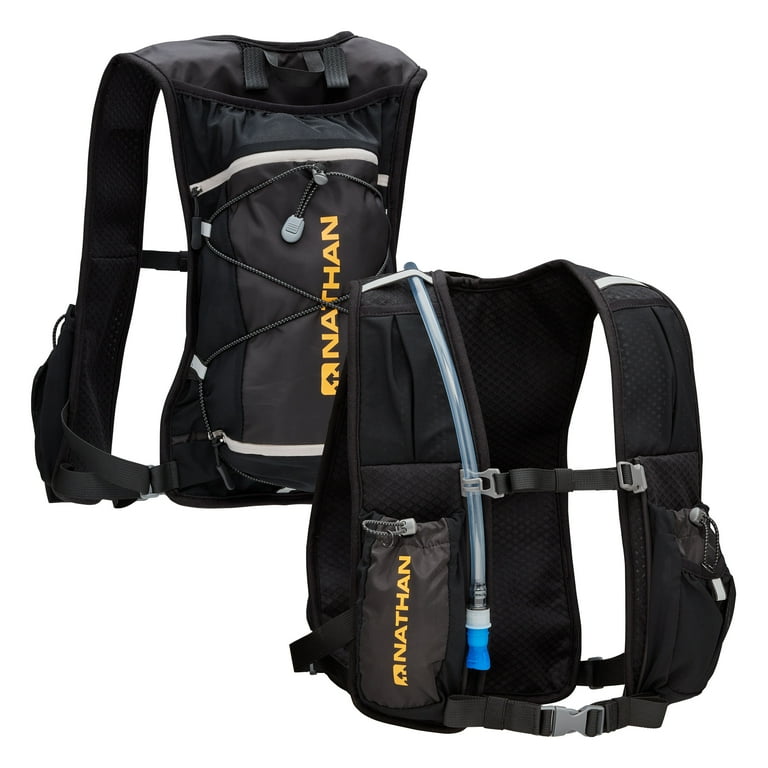 Nathan 6 Liter Hydration Pack w Bladder Black Marigold OSFA Walmart