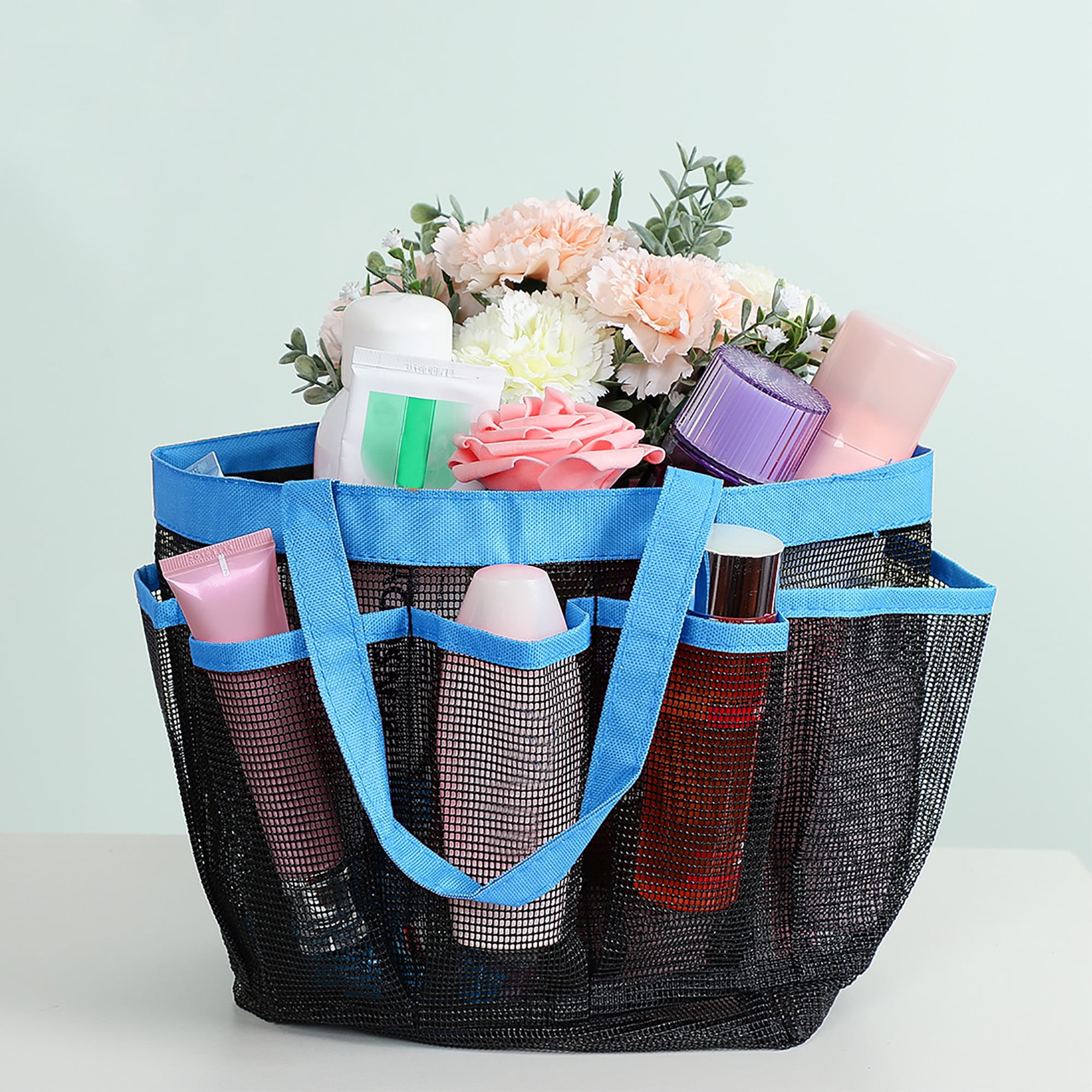 Portable Caddy with 8 Mesh Storage Pockets, Quick Dry Shower Tote Bag