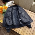 thumbnail image 3 of New Men's Spring Autumn Fall Coat Male Baseball Jacket Genuine Cow Leather Wool Blended Patchwork Grey Black Plus Big Oversized 2XL 3XL 4XL 5XL XXXXXL,Grey,3XL, 3 of 12