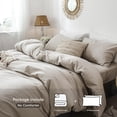 thumbnail image 2 of Juego de funda de edredón MooMee Bedding 100% algodón lavado Super Queen, 2 of 6