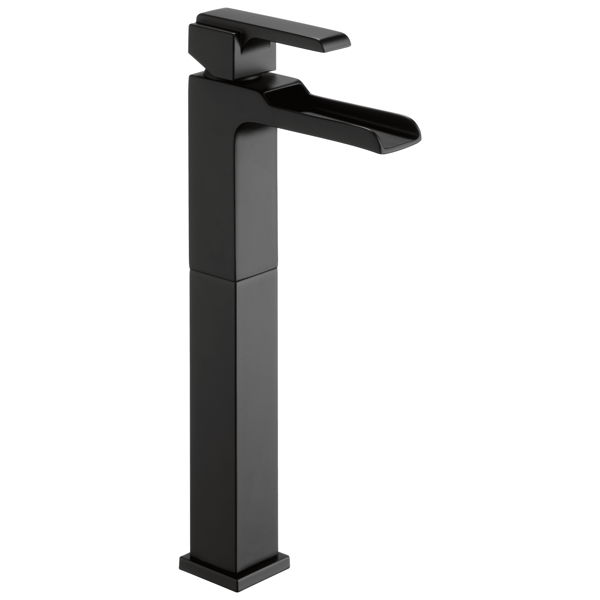 Delta Ara Single Handle Vessel Channel Bathroom Faucet, Matte Black