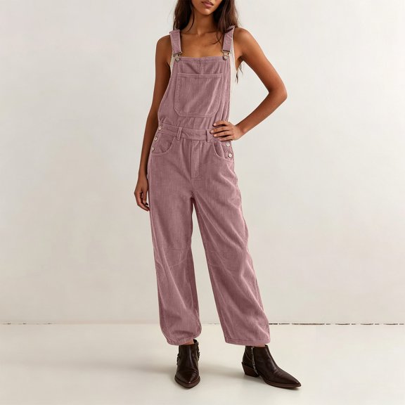 Sunnin Solid Color Loose Fit Lounge Jumpsuit Casual Everyday Wear