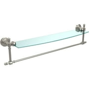 Retro Wave Collection 24" Glass Vanity Shelf with Integrated Towel Bar (Build to Order)