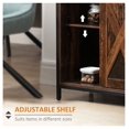 thumbnail image 6 of Rustic Brown Buffet Cabinet with Barn Doors - Industrial Sideboard Storage for Dining Room, Adjustable Shelves, TV Console, 35.5" W, 6 of 9