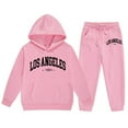 thumbnail image 3 of Kiijoy Big Girls Sweatsuit Los Angeles Print Active Hoodie and Joggers Set, Sizes 9-10, 3 of 3