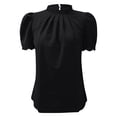 thumbnail image 4 of Ruyang Women's Dressy Casual Blouses Business Work Tops Lace Trim Short Sleeve Office Shirts 2024 Summer Spring Outfits, 4 of 5