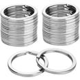 thumbnail image 1 of Stainless Steel Key Chain Rings, Durable Material, For Jewelry Making And Car Home Key Organization, Double Loops Metal Round Split Keyrings, Silver, Resistant To Corrosion, 100Pcs, 1 of 8