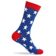 thumbnail image 3 of Mens Soft Quarter Socks 4th of July Casual Cotton Socks Stretch Thin Patriotic Men's Mid Crew Socks Sky Blue, 3 of 7