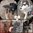 thumbnail image 4 of Undercoat Rake for Dogs Dog Rake Brush Long Tooth Grooming Rakes Brush with Anti-Slip Handle - Dog Brushes for Grooming Long Hair Pets -HK0712, 4 of 5