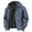 02#Blue, variant on Men's Work Jacket Insulated Flannel Lined Full Zip Hoodies Active Winter Coat with Utility Pockets