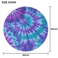 thumbnail image 6 of Purple Blue Tie Dye Spiral Pattern Round Tablecloth 60"x60",Wrinkle Wipeable Table Cloth for Kitchen Dining Room Picnic Patio Party, 6 of 6