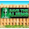 thumbnail image 1 of Save The Aliens 13 oz Vinyl Banner With Metal Grommets, 1 of 4