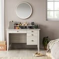 thumbnail image 6 of Homfa 47 in Computer Desk, Home Office Writing Table with 4 Drawers and Hutch Shelf, Oak White, 6 of 7