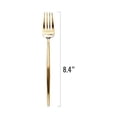 thumbnail image 5 of Smarty 8.4" Shiny Gold Moderno Disposable Plastic Dinner Forks 300ct, 5 of 5