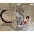 thumbnail image 2 of Disney Parks Minnie Mouse All About The Bow Glass Mug with Glitter New With Tag, 2 of 3