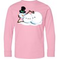 thumbnail image 3 of Inktastic Sassy Snowman in Top Hat Long Sleeve Youth T-Shirt, 3 of 5