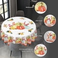 thumbnail image 2 of Fall Pumpkin Country Harvest Leaves Thanksgiving Round Tablecloth Waterproof Wipeable Tablecloth Cover Home Restaurant Kitchen Picnic Party Decoration 60 Inch Circular Tablecloth for 20-47 Inch, 2 of 6