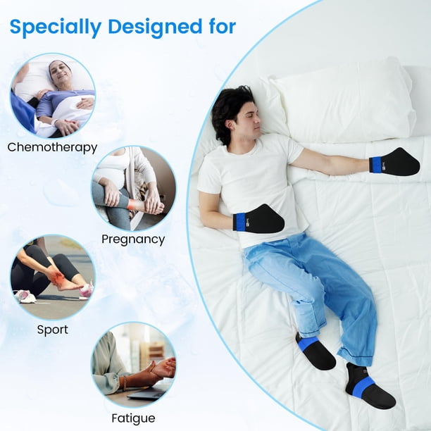 SuzziPad Cold Therapy Socks & Hand Ice Pack, Cold Gloves for