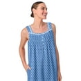 thumbnail image 4 of Aria Sleeveless 100% Cotton Nightgown with Pockets in 36",Women's Sizes XS-5X, 4 of 6