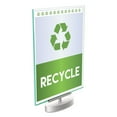 thumbnail image 3 of Deflecto Superior Image Swivel Sign Holder w/Green Edge, 8.5 x 11 Insert, Silver Base, 3 of 11