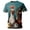 Mint Green, variant on T Shirts for Man Funny Animal 3D Print Short Sleeve Crew Neck Tee Comfortable Summer Mens Casual Shirts Black L