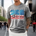 thumbnail image 4 of Men's America 250 Shirt 250 Anniversary Usa Flag Independence Day Freedom T-Shirt Crew Neck Oversized America Pullover Basic Tee, 4 of 6
