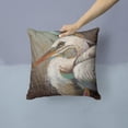 thumbnail image 2 of Carolines Treasures JMK1212PW1414 White Egret Canvas Fabric Decorative Pillow, Large, Multicolor, 2 of 4