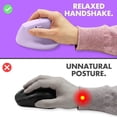 thumbnail image 5 of X9 Performance Wireless Vertical Ergonomic Mouse - (BT + 2.4Ghz) - Click in Comfort - Up to 4000 DPI, 6 Button, Rechargeable - Bluetooth Ergonomic Vertical Mouse Wireless - For Mac and PC - Purple, 5 of 8