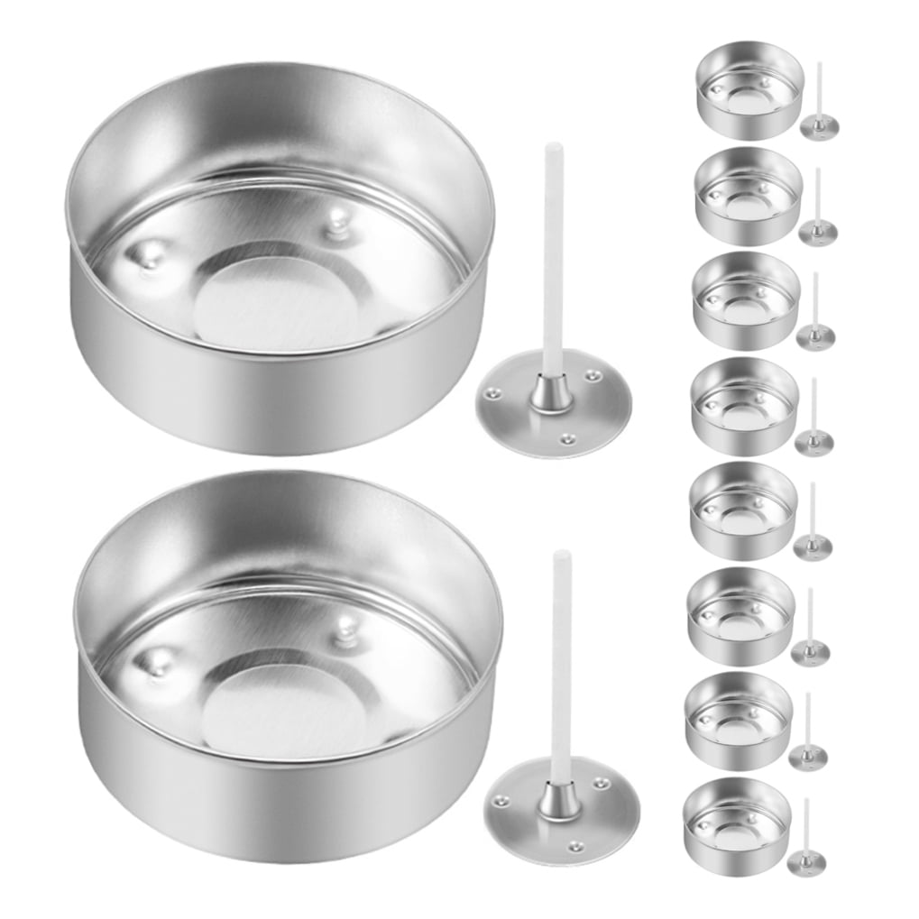 Hemoton 1 Set Of Empty Candle Cup and Wicks Kit Aluminum Cups for Candles Tealight Candles Holders Aluminum Tealight Cups Portable Candle Jars and Candles Wicks Set